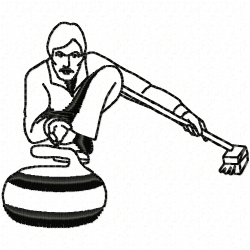 Curling Rocks Embroidery Design 5 Curling Rocks Embroidery Design 5